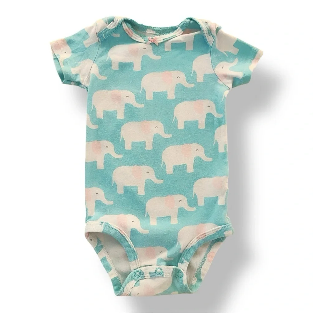 Carter’s | Five Patterned Short Sleeve Bodysuits (12 mos)